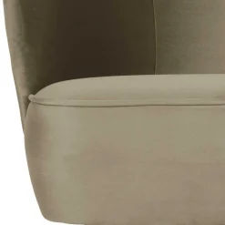Retro Style Sessel in Khaki Samtbezug - Cuba^Wohnen Best