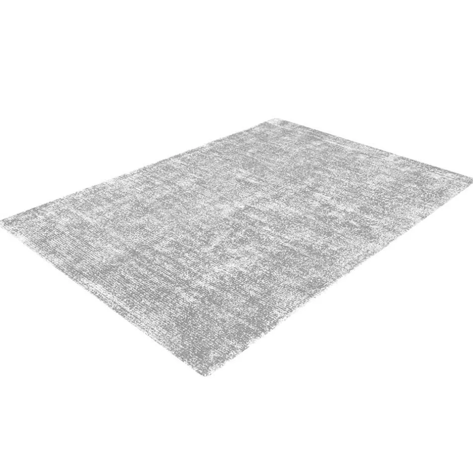 Wohnen Retro Teppich in Hellgrau und Silbergrau - Methana