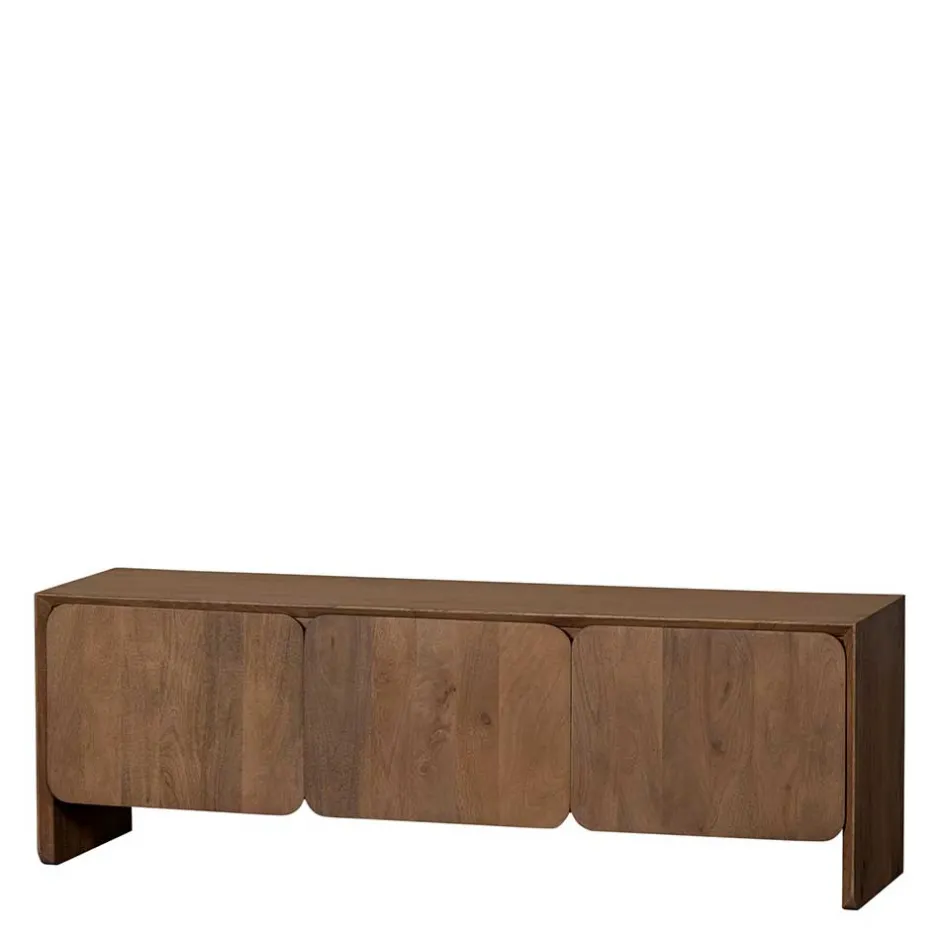 Wohnen Retro TV Kommode aus Mangobaum Massivholz - Ambros