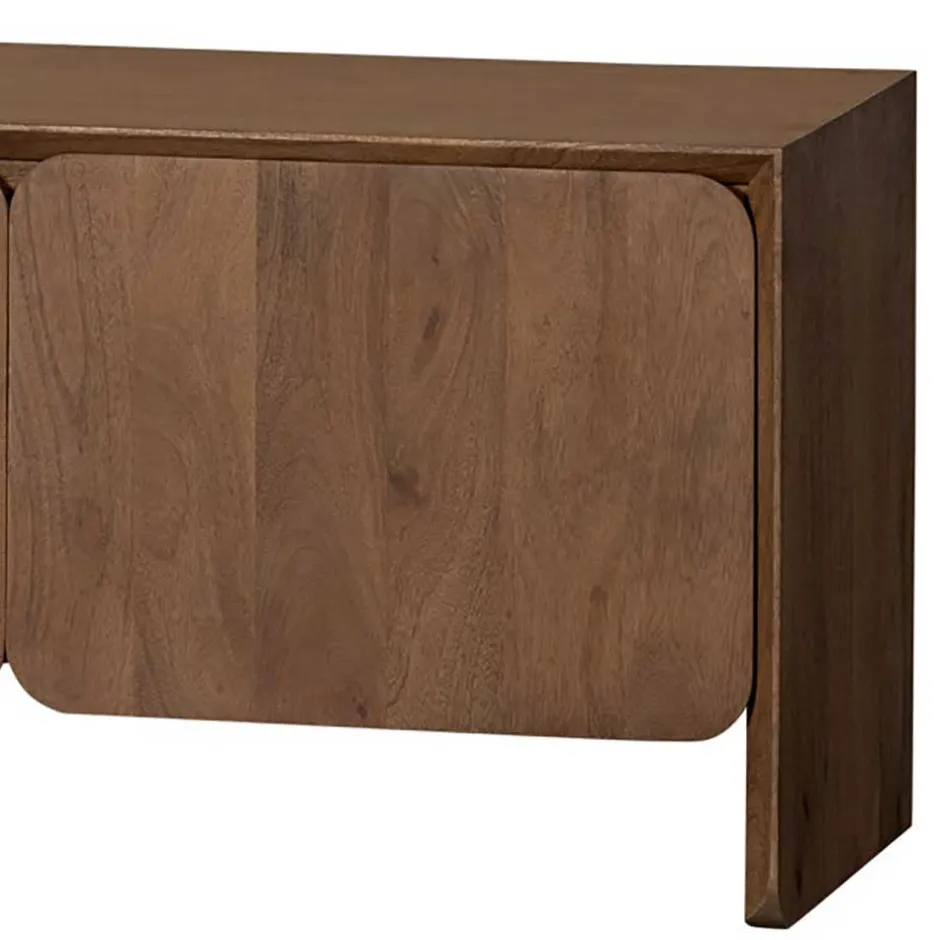 Wohnen Retro TV Kommode aus Mangobaum Massivholz - Ambros