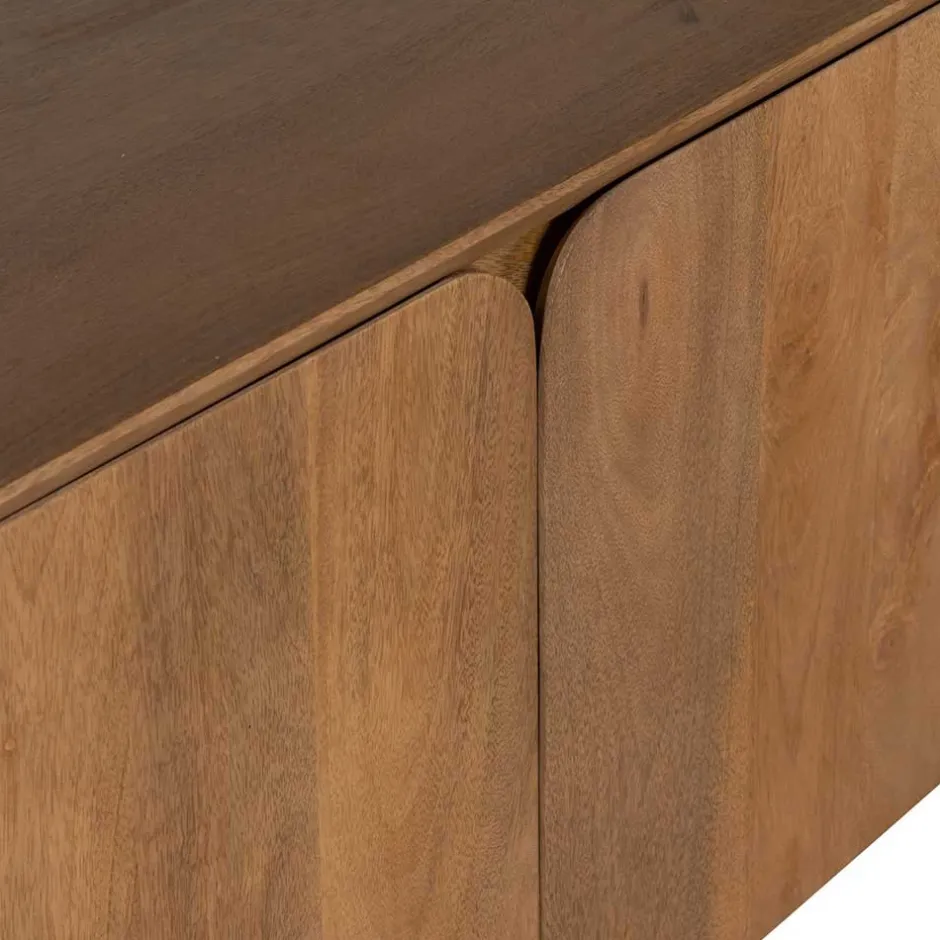 Wohnen Retro TV Kommode aus Mangobaum Massivholz - Ambros