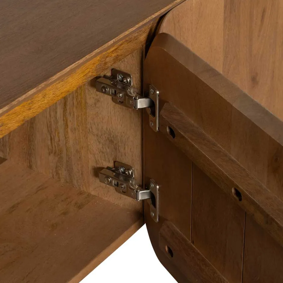 Wohnen Retro TV Kommode aus Mangobaum Massivholz - Ambros