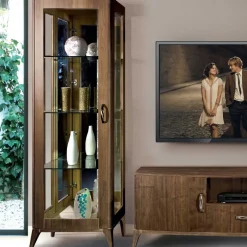 Wohnen Retro Wohnwandd in Nussbaum - Gralaz (dreiteilig)