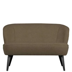 Retro Wohnzimmersofa in Hellbraun Plüsch - Kermita^Wohnen Clearance