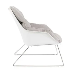 Wohnen Retrosessel mit Chrom Bügelgestell - Harukivo (2er Set)