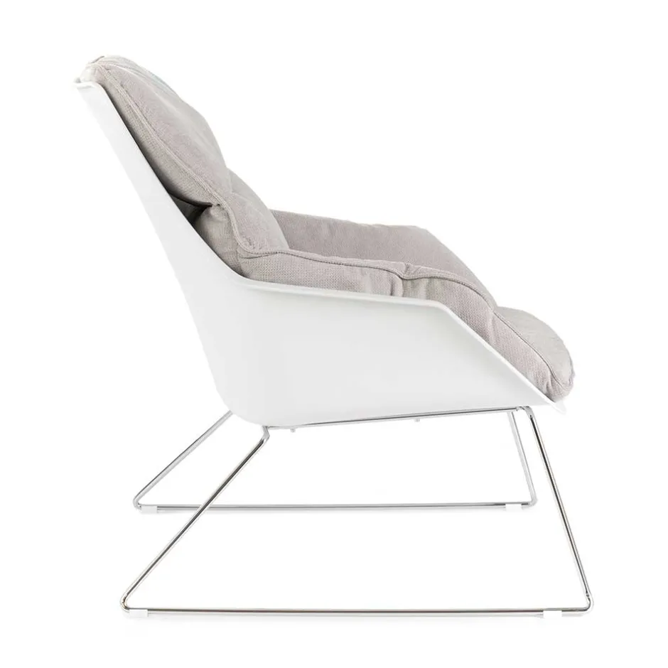 Wohnen Retrosessel mit Chrom Bügelgestell - Harukivo (2er Set)