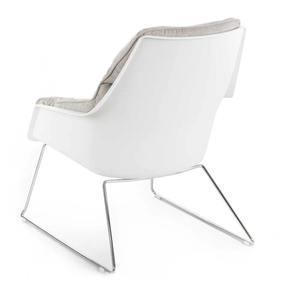 Wohnen Retrosessel mit Chrom Bügelgestell - Harukivo (2er Set)