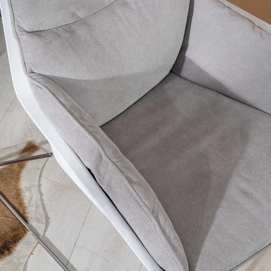 Wohnen Retrosessel mit Chrom Bügelgestell - Harukivo (2er Set)