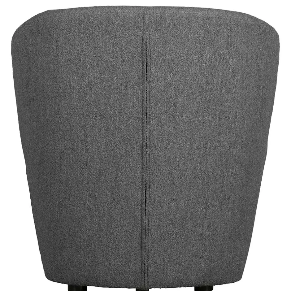 Wohnen Retrostil Sessel aus Boucle-Stoff Dunkelgrau - Negro