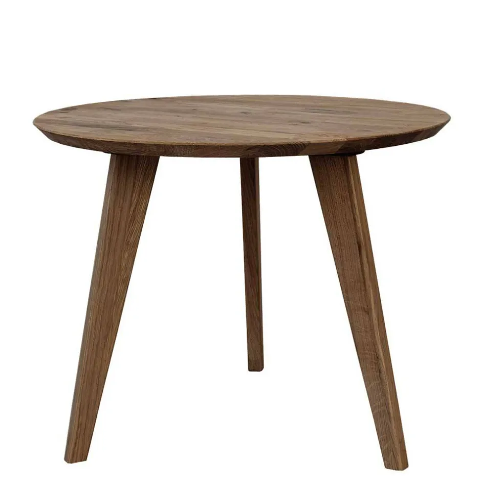 Retro-Wohnzimmertisch aus braun geöltem Eichenholz - Borganel^Wohnen New