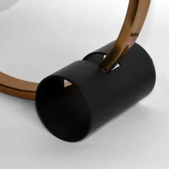 Wohnen Ringförmige Tischlampe in Gold & Schwarz - Tobago