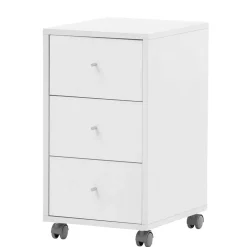 Wohnen Rollcontainer mit drei Schubladen in Weiß - Empire