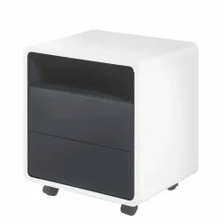 Wohnen Rollcontainer Mondsieur in Weiß Anthrazit