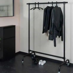 Rollgarderobe in Schwarz - Tesalon^Wohnen Outlet