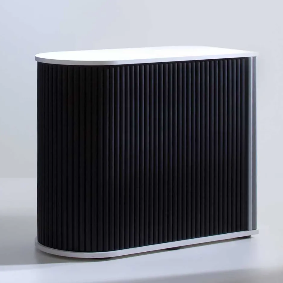 Rolloschrank Laromain in Schwarz und Weiß^Wohnen Discount