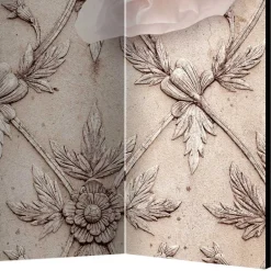 Romantisch bedruckter Paravent mit Blüten Motiv - Benns^Wohnen