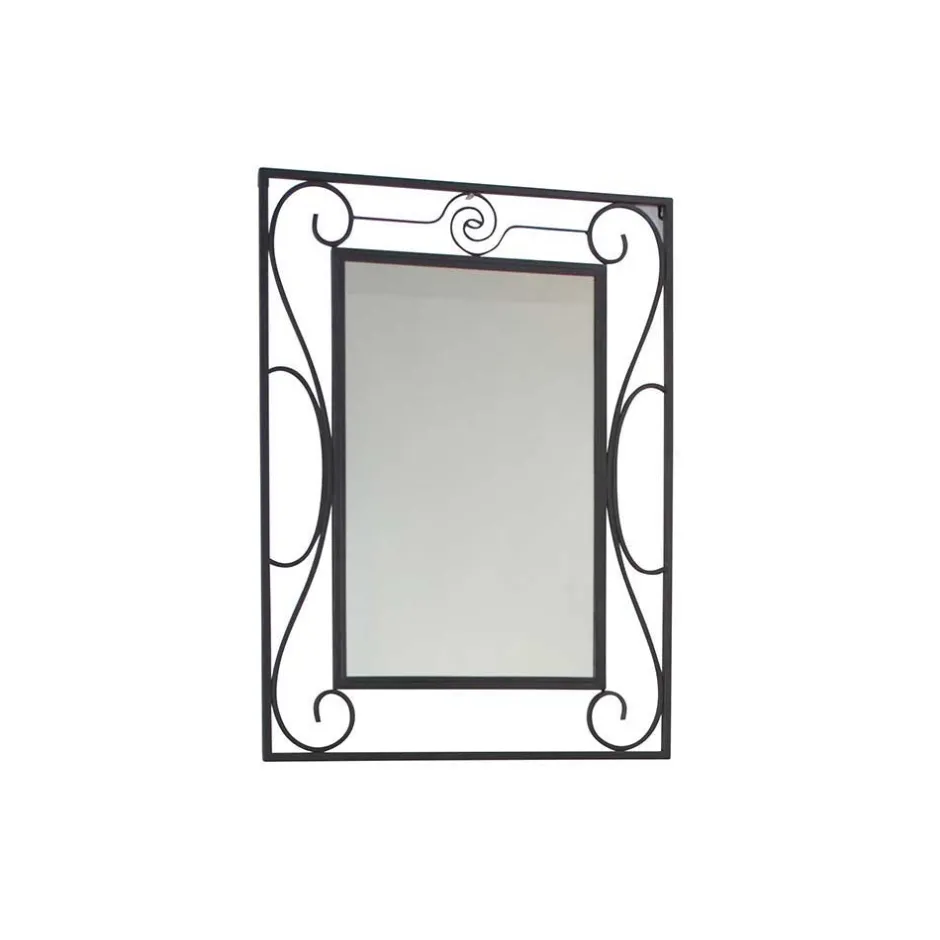 Wohnen Romantischer Wandspiegel Bairika mit Metallrahmen verschnörkelt