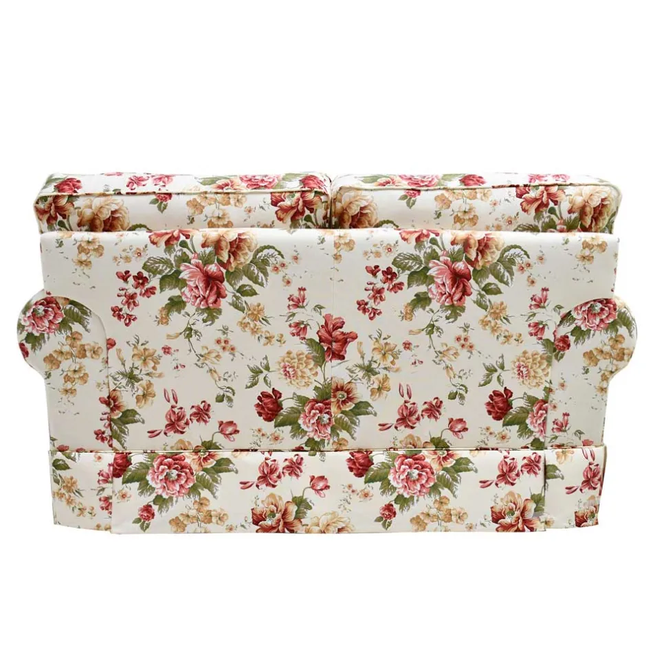 Wohnen Romantisches Landhaus Sofa mit Blumen Stoff - Telik