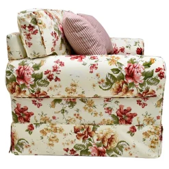 Wohnen Romantisches Landhaus Sofa mit Blumen Stoff - Telik