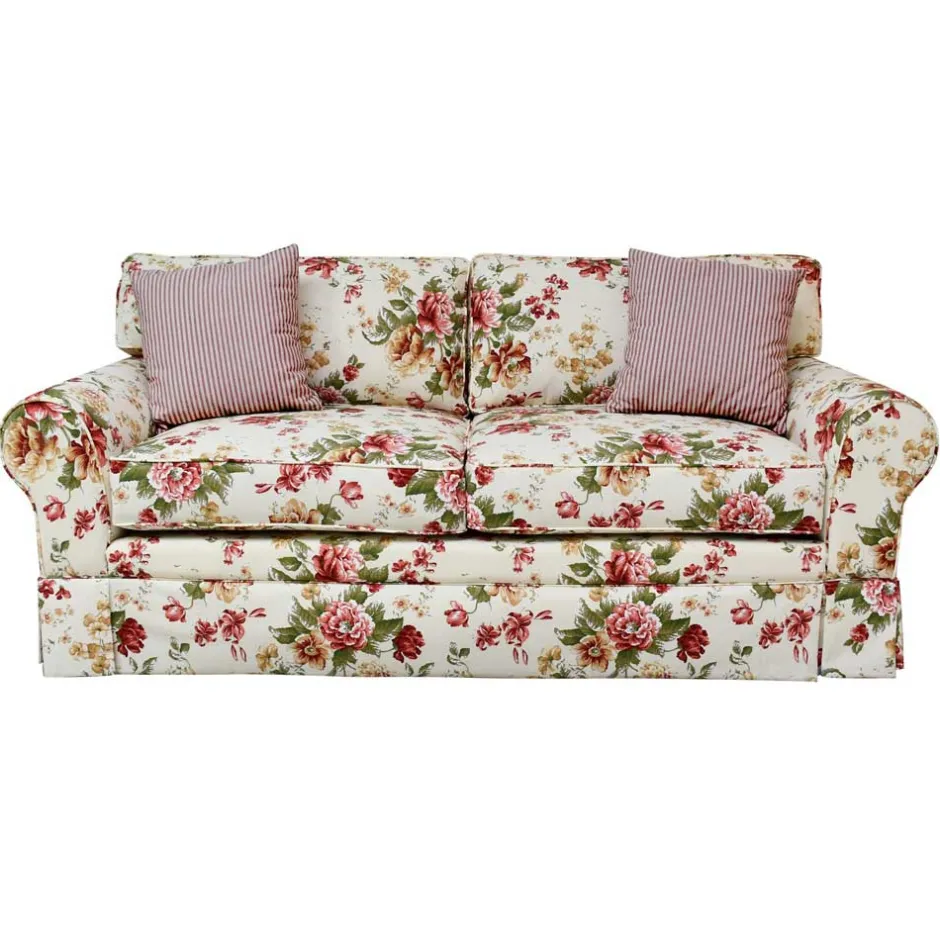 Wohnen Romantisches Landhaus Sofa mit Blumen Stoff - Telik