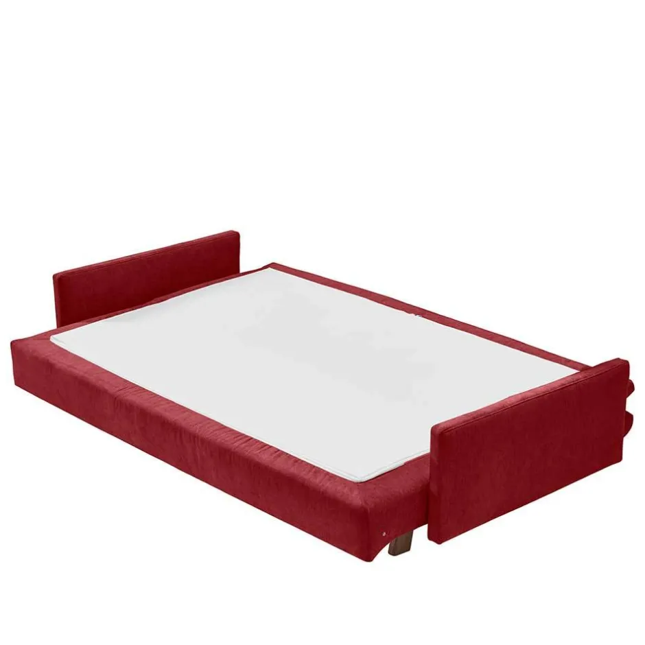 Rote Schlafcouch mit Kaltschaum Polsterung - Viestas^Wohnen Clearance