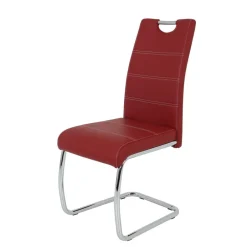 Rote Stühle mit Kunstlederbezug - Karina (Set)^Wohnen