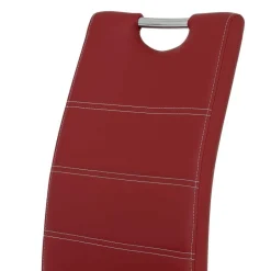 Rote Stühle mit Kunstlederbezug - Karina (Set)^Wohnen