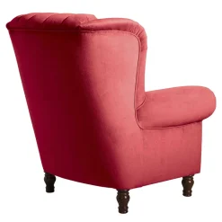 Wohnen Roter Chesterfield-Sessel mit Ohren - Malisha