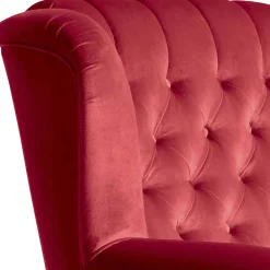 Wohnen Roter Chesterfield-Sessel mit Ohren - Malisha