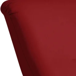 Roter Kunstledersessel mit Buche Beinen - Systrem^Wohnen