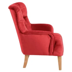 Roter Ohrensessel aus Samtvelours - Celona^Wohnen Online