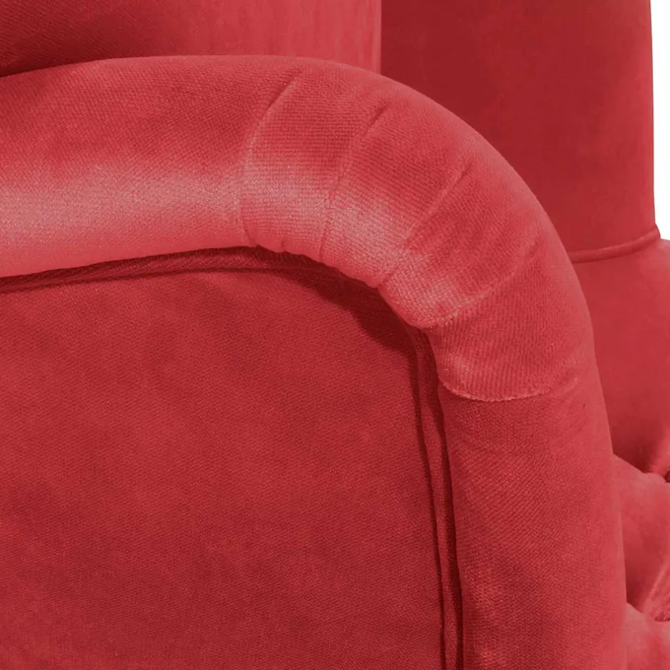 Roter Ohrensessel aus Samtvelours - Celona^Wohnen Online
