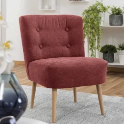 Roter Polstersessel im Retrostil - Jitalca^Wohnen Best