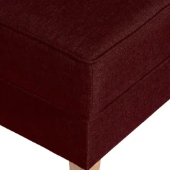 Roter Wohnzimmerhocker mit Stoffbezug - Lacaza^Wohnen Clearance