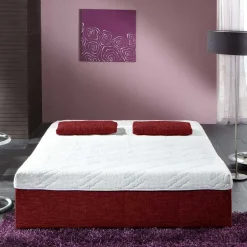 Rotes Sofa mit Schlaffunktion & Bettkasten - Atan^Wohnen New