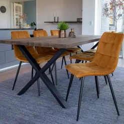 Räuchereiche Tisch & 6 Stühle - Alouis (siebenteilig)^Wohnen Sale