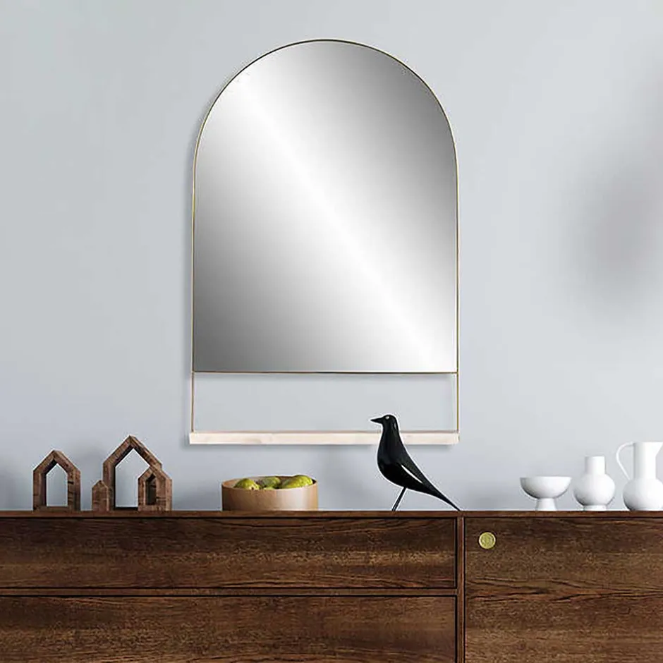 Rundbogen-Spiegel mit Marmor Ablage - Nostalc^Wohnen New