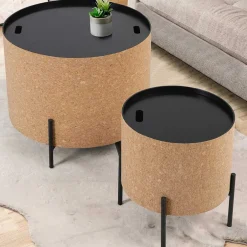 Runde Beistelltische mit Stauraum - Abellesa (zweiteilig)^Wohnen Online