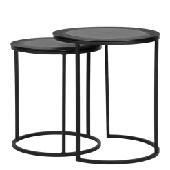 Wohnen Runde Beistelltische 2-Satz - Louisonna (zweiteilig)
