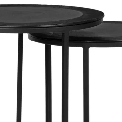 Wohnen Runde Beistelltische 2-Satz - Louisonna (zweiteilig)