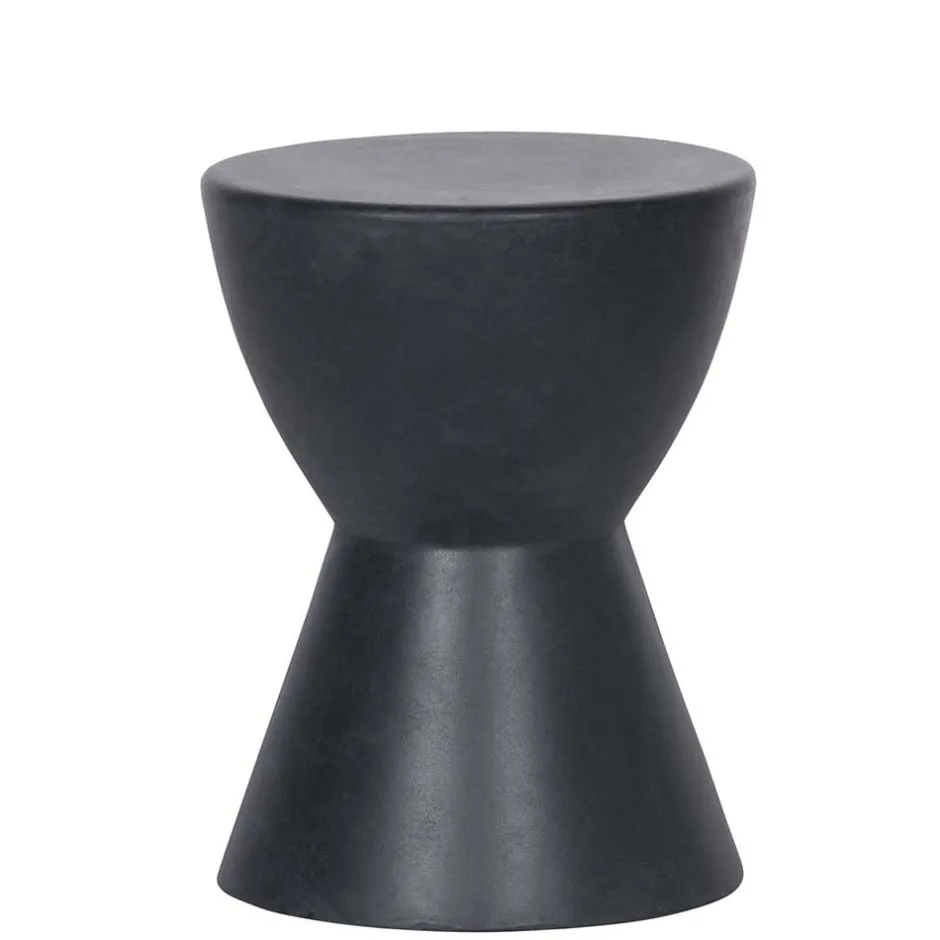 Wohnen Runde Designhocker aus Tonfaser - Eterna (2er Set)