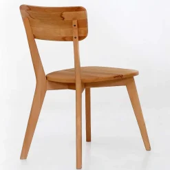 Wohnen Runde Essgruppe aus Massivholz - Priemwa (fünfteilig)