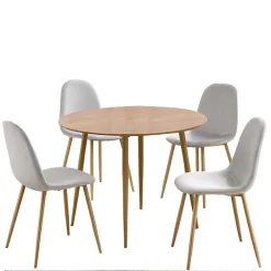 Runde Essgruppe mit Schalenstühlen - Fabiola (fünfteilig)^Wohnen Best