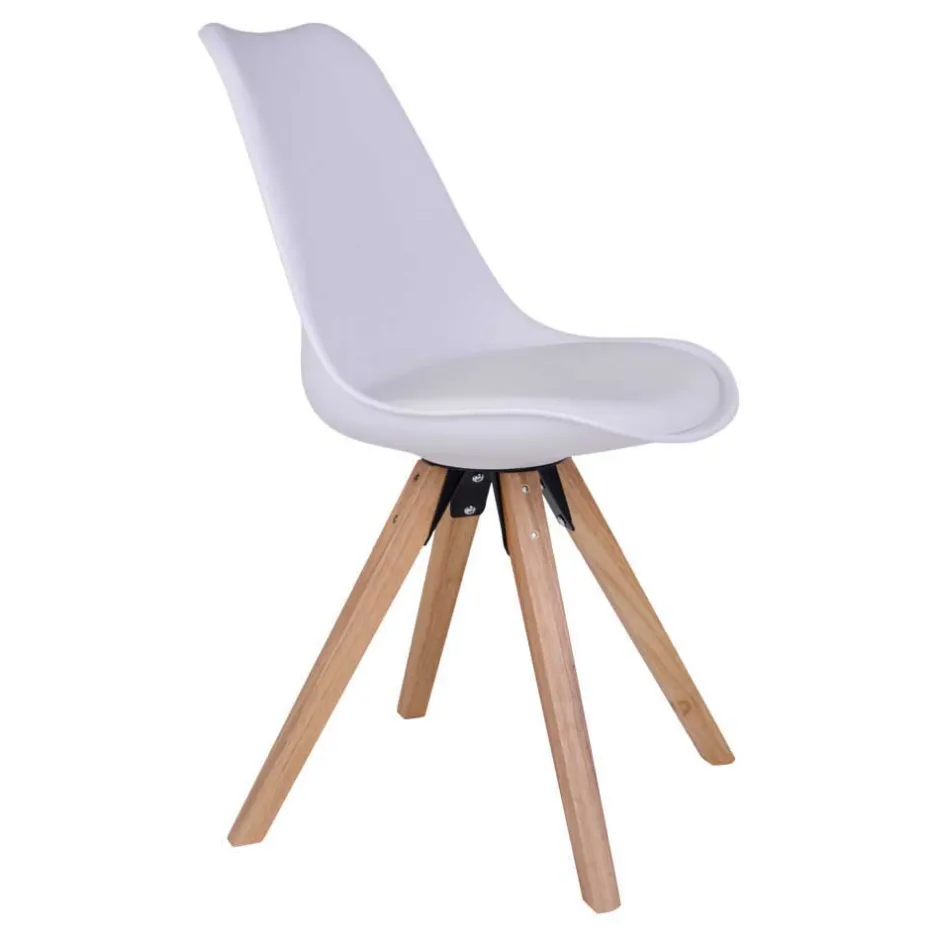 Runde Scandi Essgruppe in Weiß - Alberello (fünfteilig)^Wohnen Online