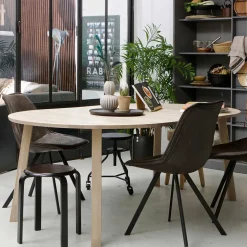 Runder Ausziehtisch in Eiche Bianco - Guern^Wohnen