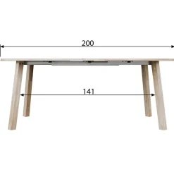 Runder Ausziehtisch in Eiche Bianco - Guern^Wohnen