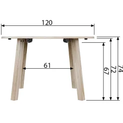 Runder Ausziehtisch in Eiche Bianco - Guern^Wohnen