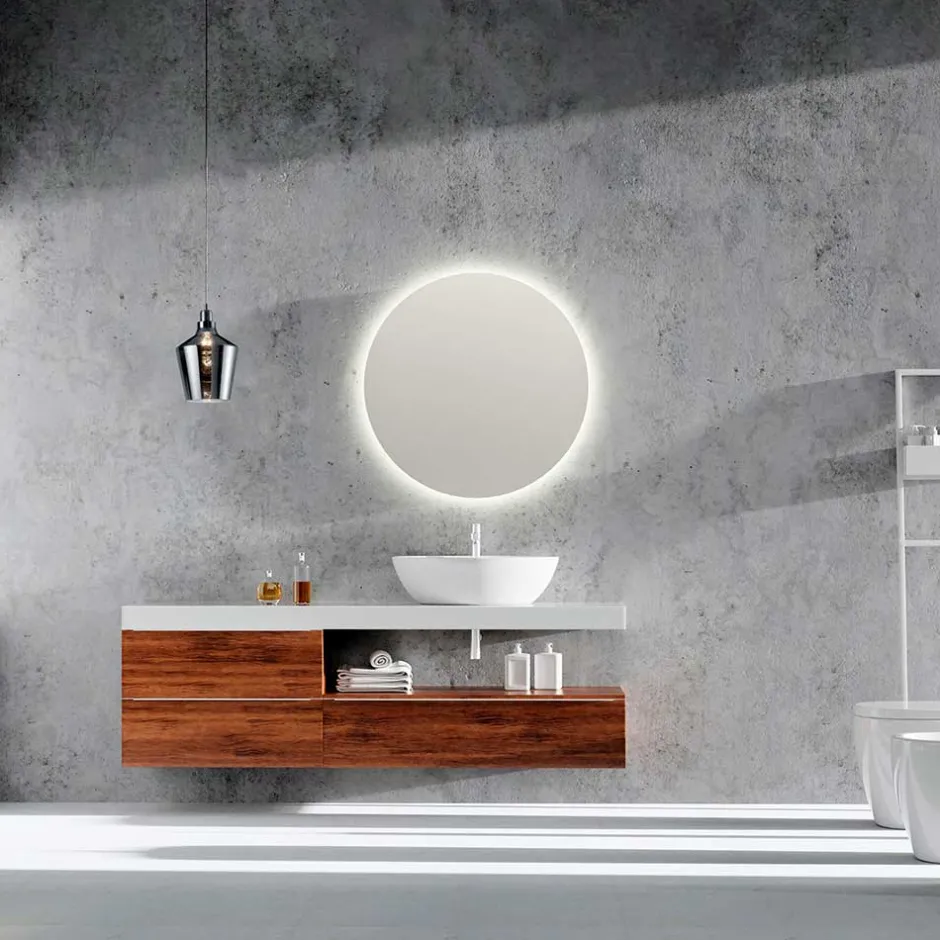 Runder Badezimmerspiegel mit Beleuchtung LED - Valva^Wohnen Clearance