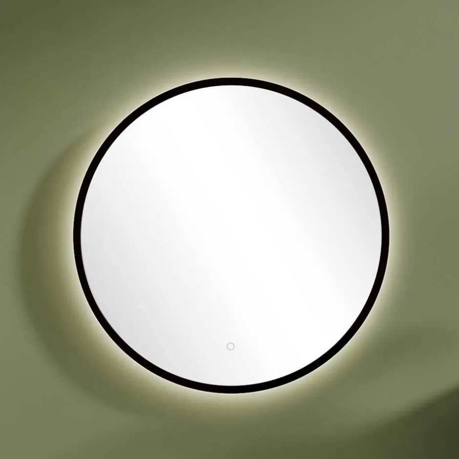 Wohnen Runder Badezimmerspiegel mit LED Beleuchtung - Crystoga