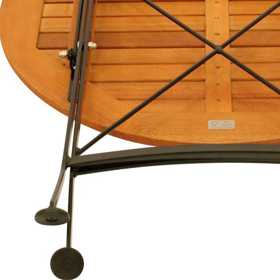 Wohnen Runder Balkonklapptisch & 2 Klappstühle - Jemzon (dreiteilig)